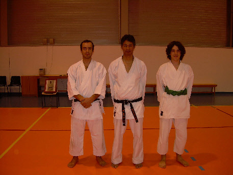 Membros da secção de Karate da A.A.A. que participaram no estágio do Sensei Bob Nash